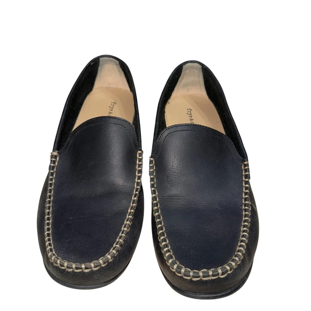 EUC Frye & Co Men's Lewis Venetian Black Leather Loafer Size 10